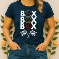 Formula Racing Car, Box Box Box Radio Call To PitBox Car Race Womens T-Shirt