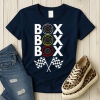 Formula Racing Car, Box Box Box Radio Call To PitBox Car Race Womens T-Shirt