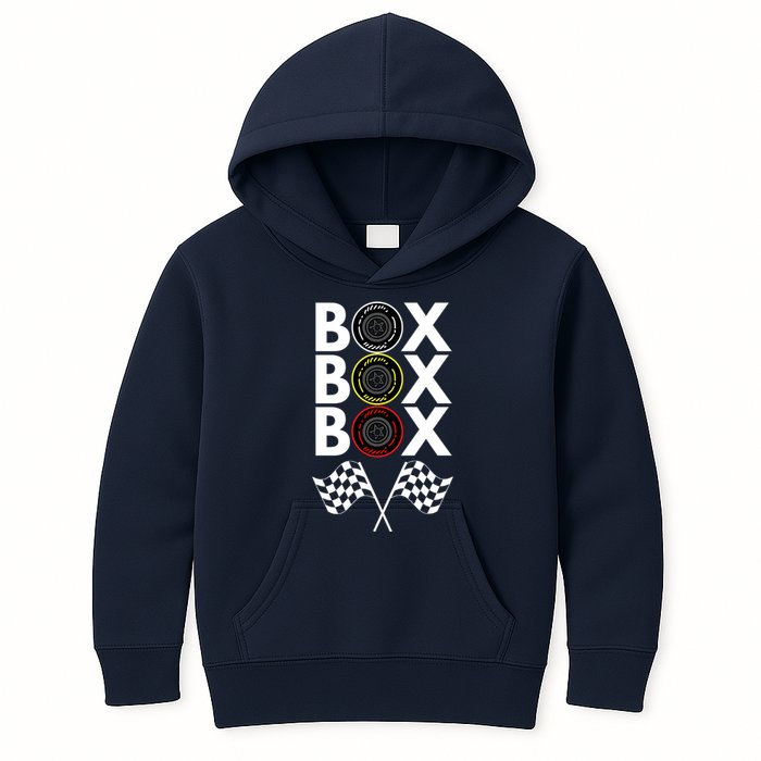 Formula Racing Car, Box Box Box Radio Call To PitBox Car Race Kids Hoodie