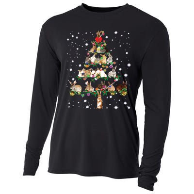 Funny Rabbits Christmas Tree Ornament Decor Gift Long Sleeve Cooling Performance Long Sleeve Crew