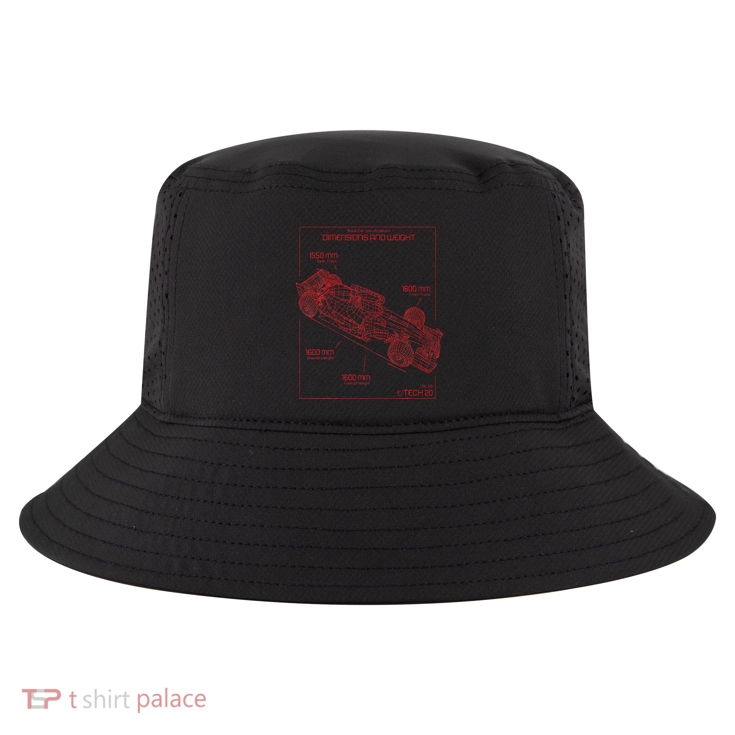 Formula Race Car Specifications Team Racing Fan Engineering Cool Comfort Performance Bucket Hat