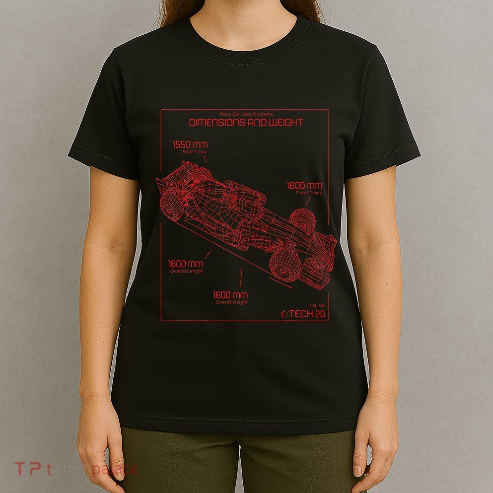 Formula Race Car Specifications Team Racing Fan Engineering T-Shirt