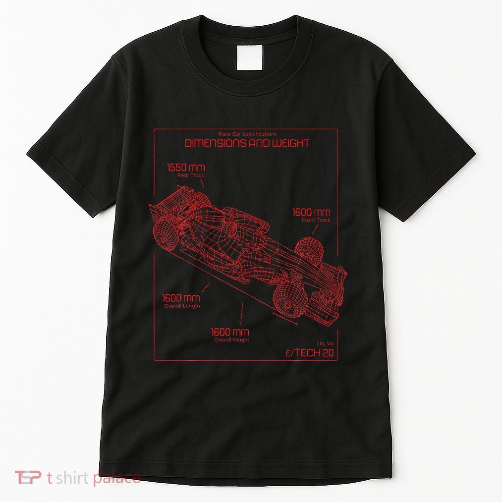 Formula Race Car Specifications Team Racing Fan Engineering Tall T-Shirt