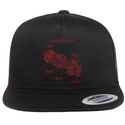 Formula Race Car Specifications Team Racing Fan Engineering Flatbill Hat