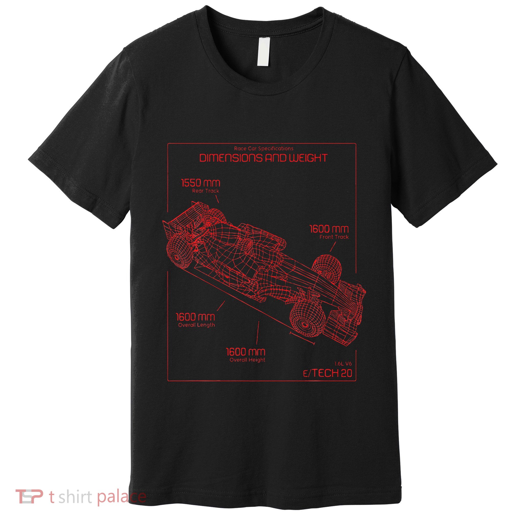 Formula Race Car Specifications Team Racing Fan Engineering Premium T-Shirt