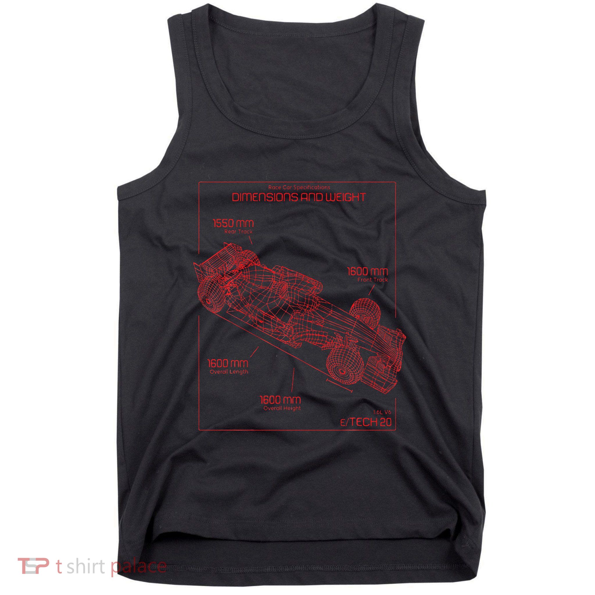 Formula Race Car Specifications Team Racing Fan Engineering Tank Top