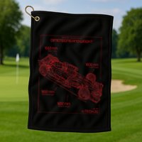 Formula Race Car Specifications Team Racing Fan Engineering Golf Towel