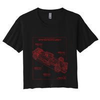 Formula Race Car Specifications Team Racing Fan Engineering Women's Crop Top Tee