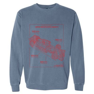 Formula Race Car Specifications Team Racing Fan Engineering Garment-Dyed Sweatshirt