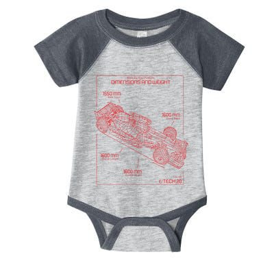Formula Race Car Specifications Team Racing Fan Engineering Infant Baby Jersey Bodysuit