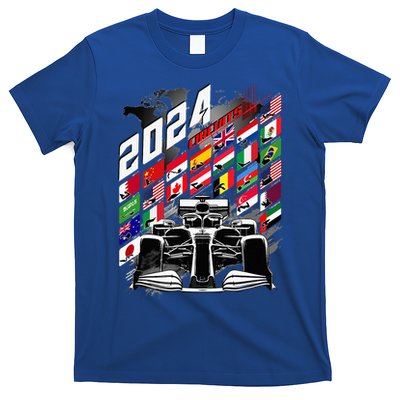 Formula Racing Circuit Schedule Gear 2024 Grand Prix Places T-Shirt