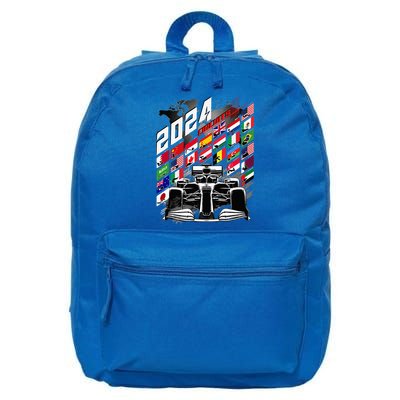 Formula Racing Circuit Schedule Gear 2024 Grand Prix Places 16 in Basic Backpack