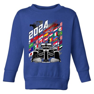 Formula Racing Circuit Schedule Gear 2024 Grand Prix Places Toddler Sweatshirt