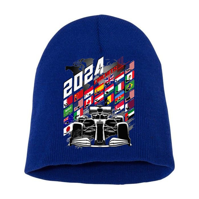 Formula Racing Circuit Schedule Gear 2024 Grand Prix Places Short Acrylic Beanie