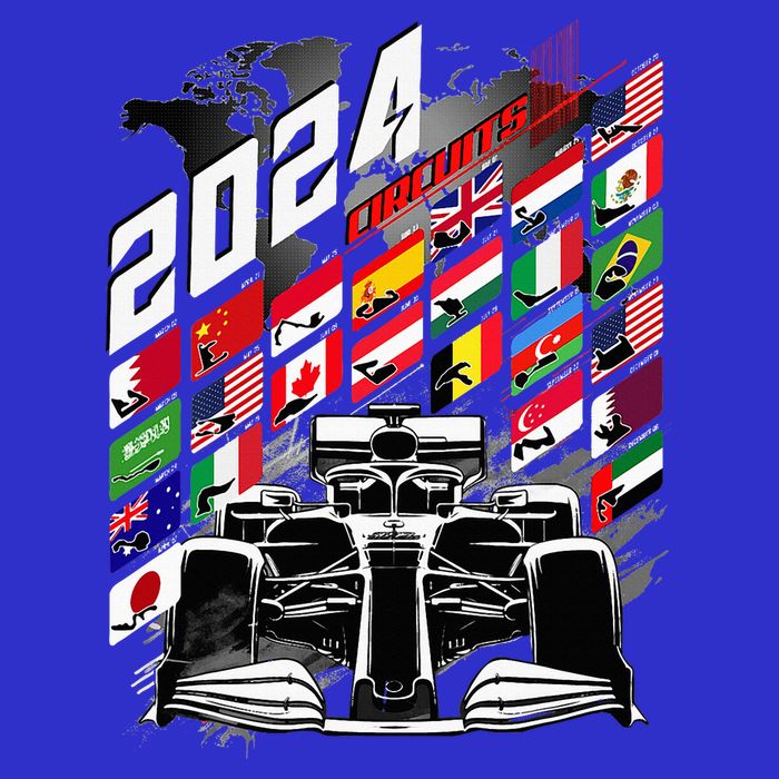 Formula Racing Circuit Schedule Gear 2024 Grand Prix Places Short Acrylic Beanie