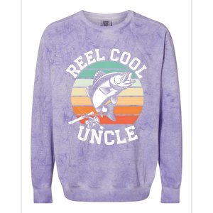 Fishing Reel Cool Uncle Funny Fishing Gift Gift Colorblast Crewneck Sweatshirt