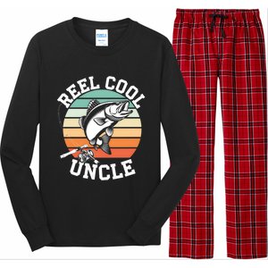 Fishing Reel Cool Uncle Funny Fishing Gift Gift Long Sleeve Pajama Set