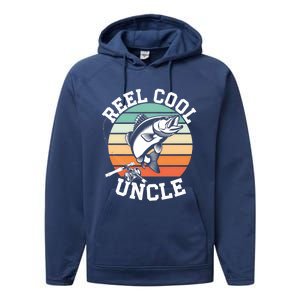 Fishing Reel Cool Uncle Funny Fishing Gift Gift Performance Fleece Hoodie