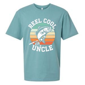 Fishing Reel Cool Uncle Funny Fishing Gift Gift Sueded Cloud Jersey T-Shirt