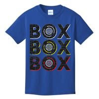 Formula Racing Car Box Box Box Radio Call To Pit Box Vintage Kids T-Shirt