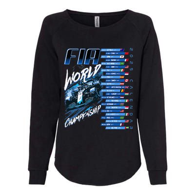 Formula Racing Circuit Schedule 2025 Grand Prix Places Fia Womens California Wash Sweatshirt