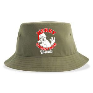 Funny Retro Christmas Homies Westside West Coast Hip Hop Gift Sustainable Bucket Hat