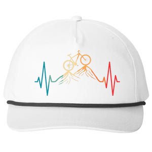 Funny Retro Cycling Heartbeat Bicycle Mountain Bike Biking Snapback Five-Panel Rope Hat