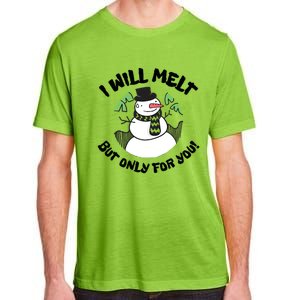 Funny Romantic Christmas Snowman Adult ChromaSoft Performance T-Shirt