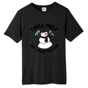 Funny Romantic Christmas Snowman Tall Fusion ChromaSoft Performance T-Shirt