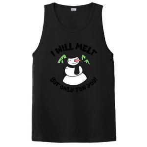 Funny Romantic Christmas Snowman PosiCharge Competitor Tank