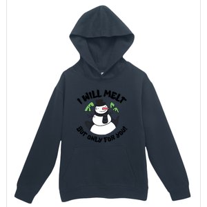 Funny Romantic Christmas Snowman Urban Pullover Hoodie