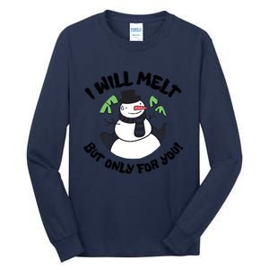 Funny Romantic Christmas Snowman Tall Long Sleeve T-Shirt