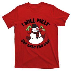 Funny Romantic Christmas Snowman T-Shirt