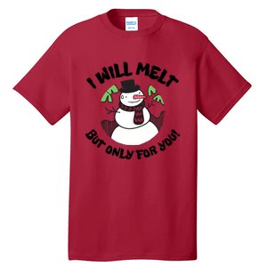 Funny Romantic Christmas Snowman Tall T-Shirt