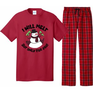 Funny Romantic Christmas Snowman Pajama Set