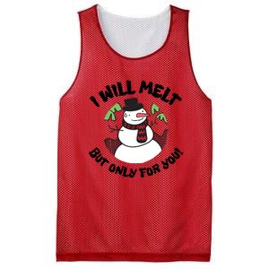 Funny Romantic Christmas Snowman Mesh Reversible Basketball Jersey Tank