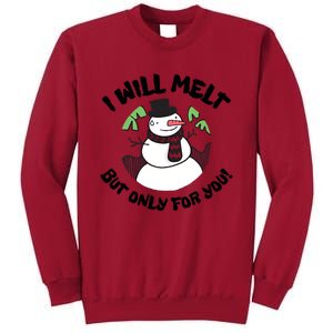 Funny Romantic Christmas Snowman Tall Sweatshirt