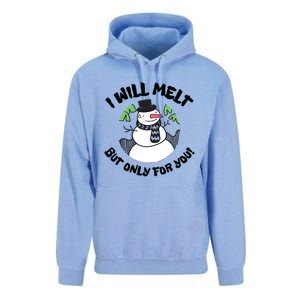 Funny Romantic Christmas Snowman Unisex Surf Hoodie