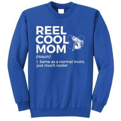 Funny Reel Cool Mom Definition Fishing Mom Gift Tall Sweatshirt