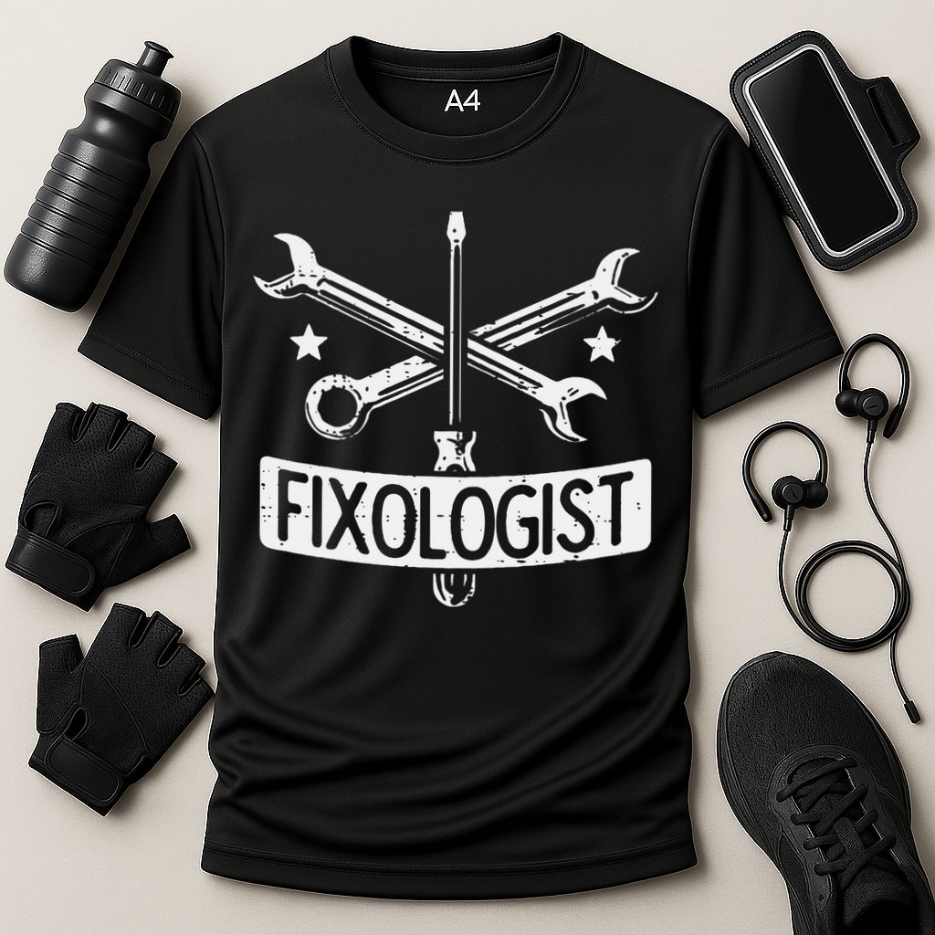 Fixologist Repair Car Technician Auto Mechanic Garage Cooling Performance Crew T-Shirt