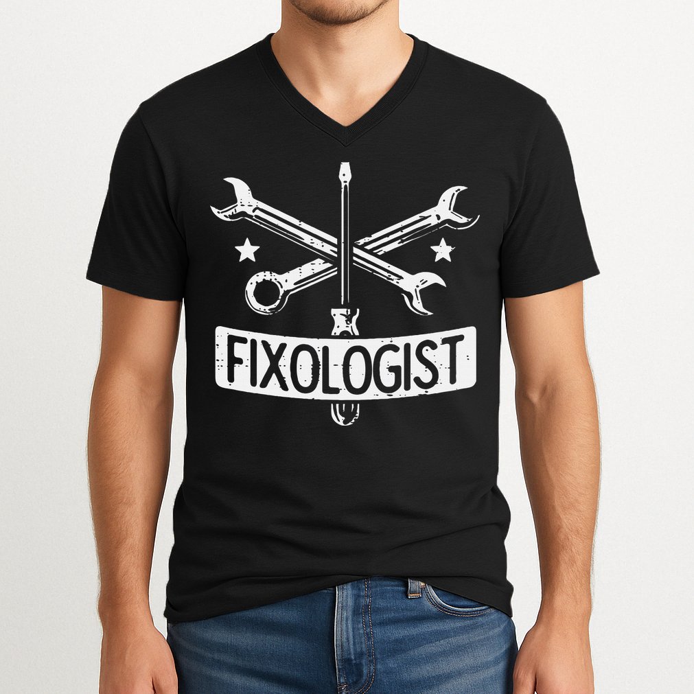 Fixologist Repair Car Technician Auto Mechanic Garage V-Neck T-Shirt