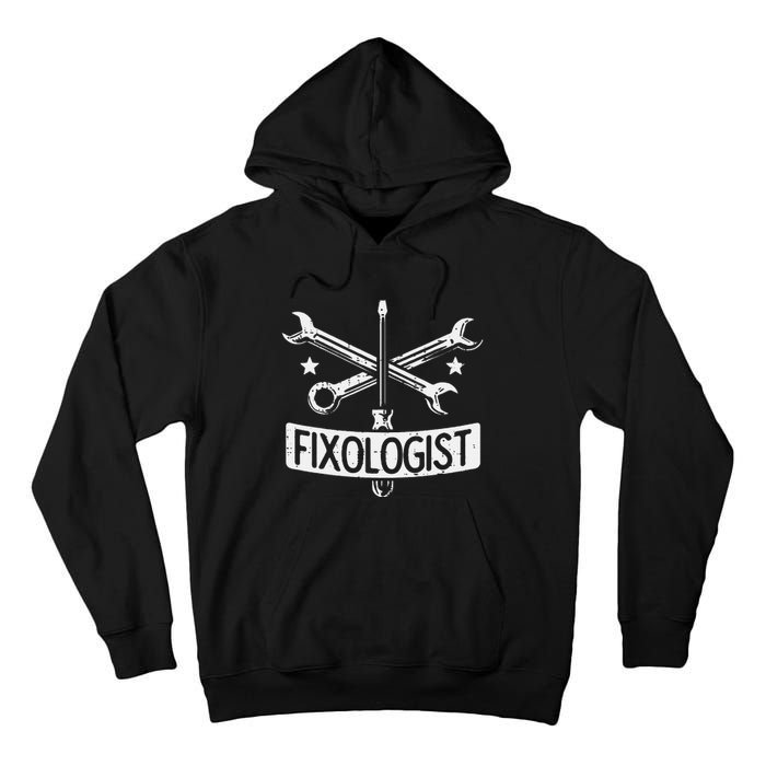 Fixologist Repair Car Technician Auto Mechanic Garage Tall Hoodie