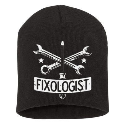 Fixologist Repair Car Technician Auto Mechanic Garage Short Acrylic Beanie