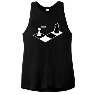 Funny Retro Chess Gift Chess-Player Ladies PosiCharge Tri-Blend Wicking Tank