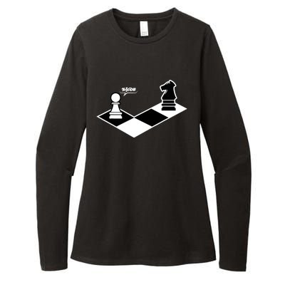 Funny Retro Chess Gift Chess-Player Womens CVC Long Sleeve Shirt