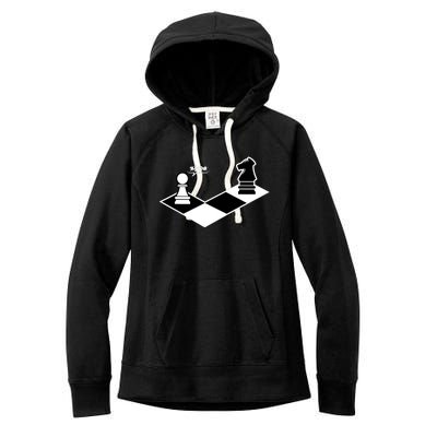 Funny Retro Chess Gift Chess-Player Women's Fleece Hoodie