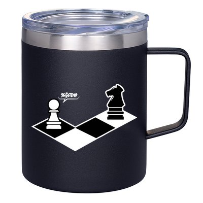 Funny Retro Chess Gift Chess-Player 12oz Stainless Steel Coffee Mug