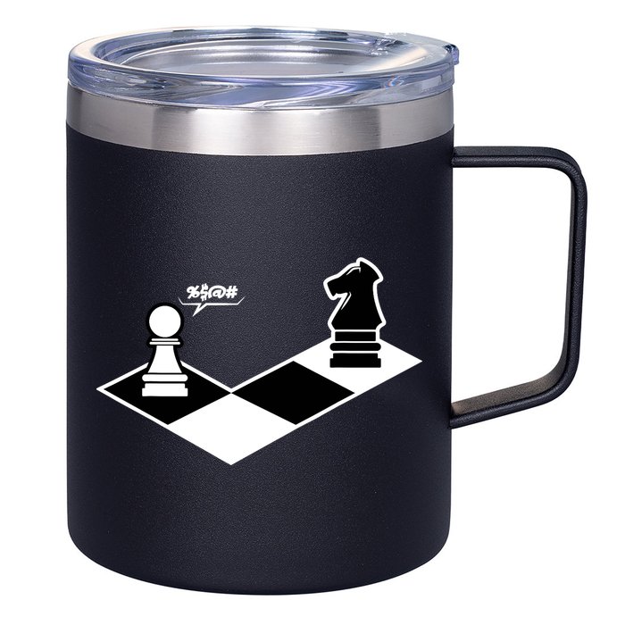 Funny Retro Chess Gift Chess-Player 12oz Stainless Steel Coffee Mug