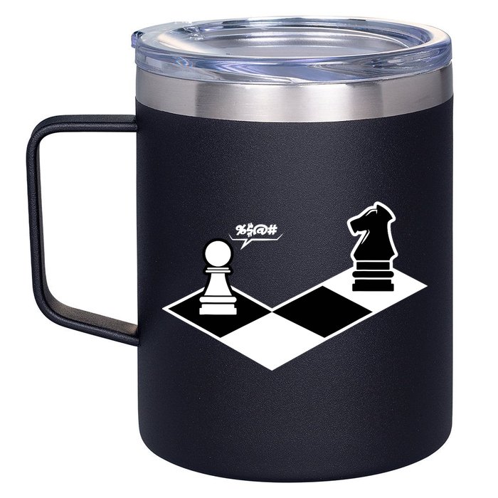 Funny Retro Chess Gift Chess-Player 12oz Stainless Steel Coffee Mug