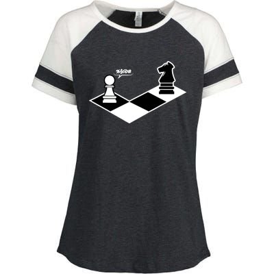 Funny Retro Chess Gift Chess-Player Enza Ladies Jersey Colorblock Tee